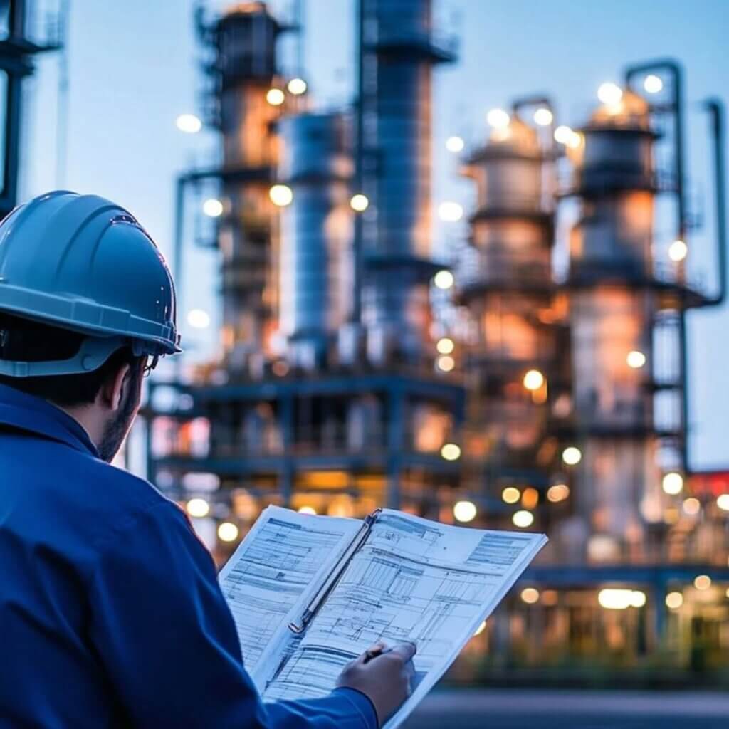 Opérateur supervisant un site industriel